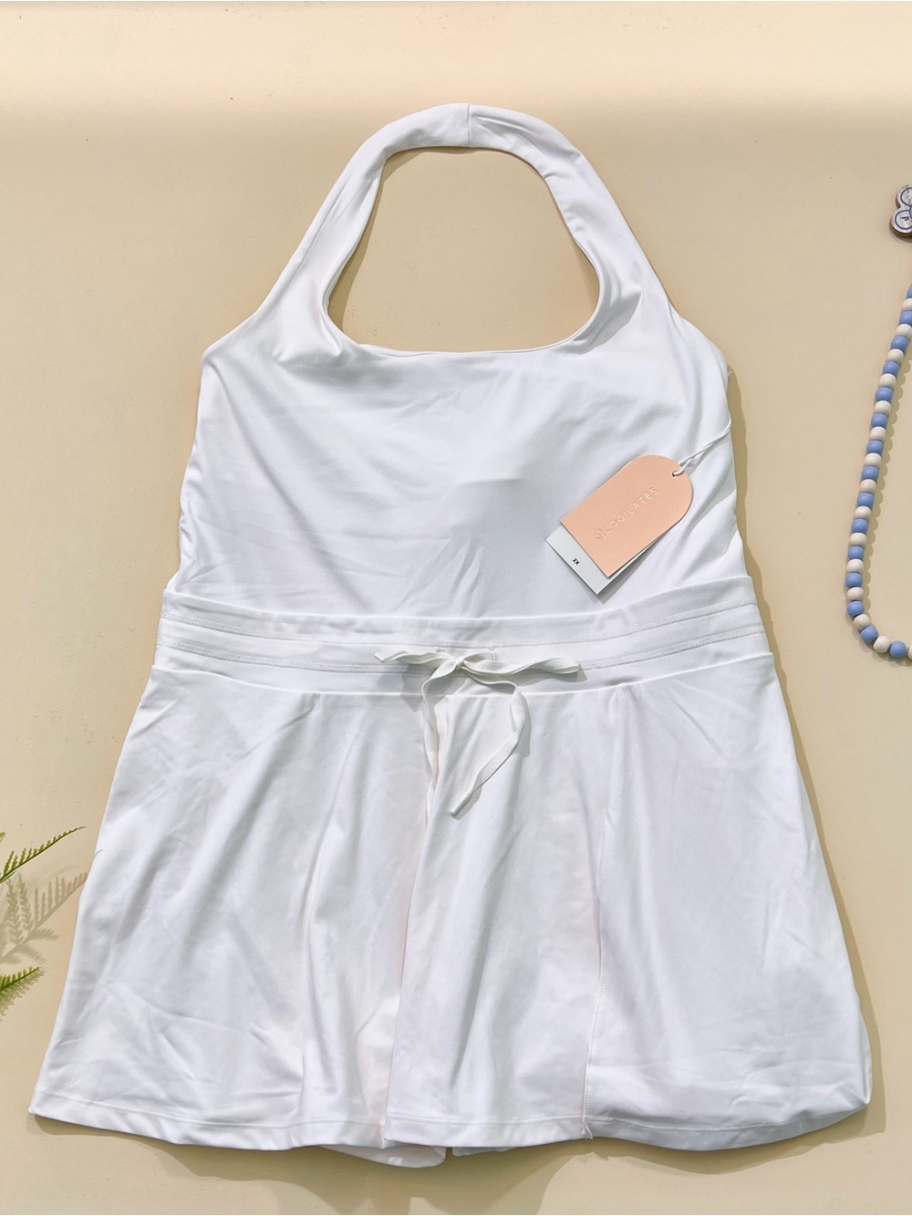Blogilates Game Set Match Dress Size 2X White NWT